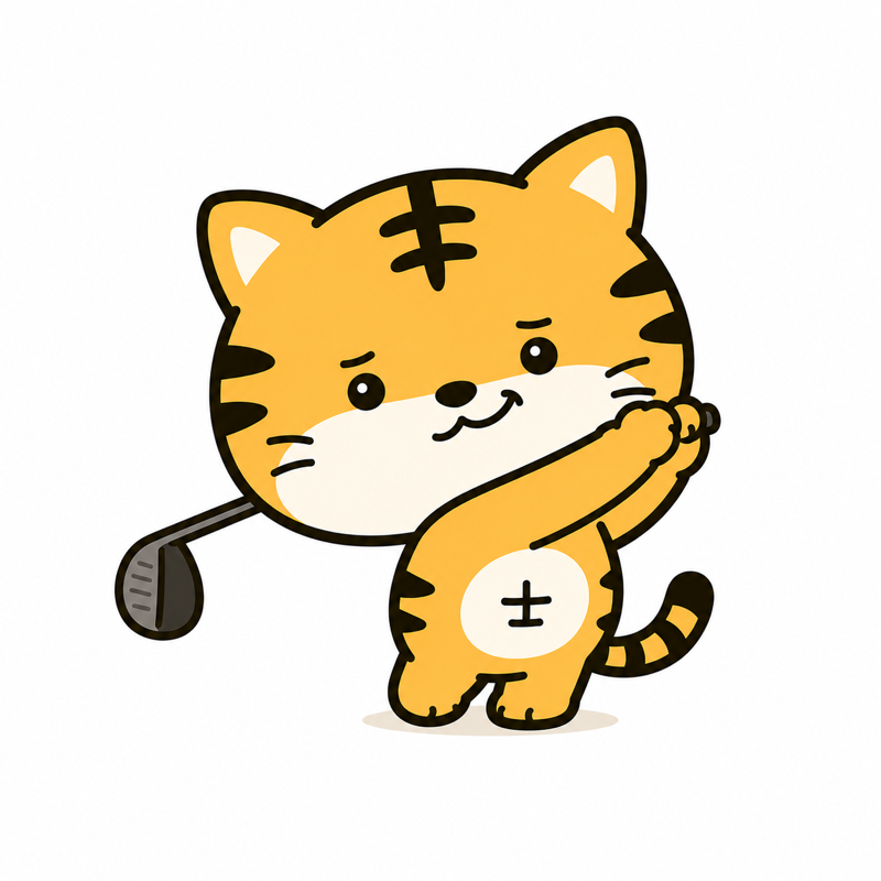 ゴルフスイングするトラポン