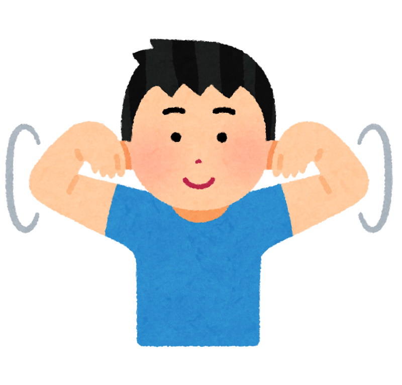 Torapon 肩を回すウォームアップのイラスト